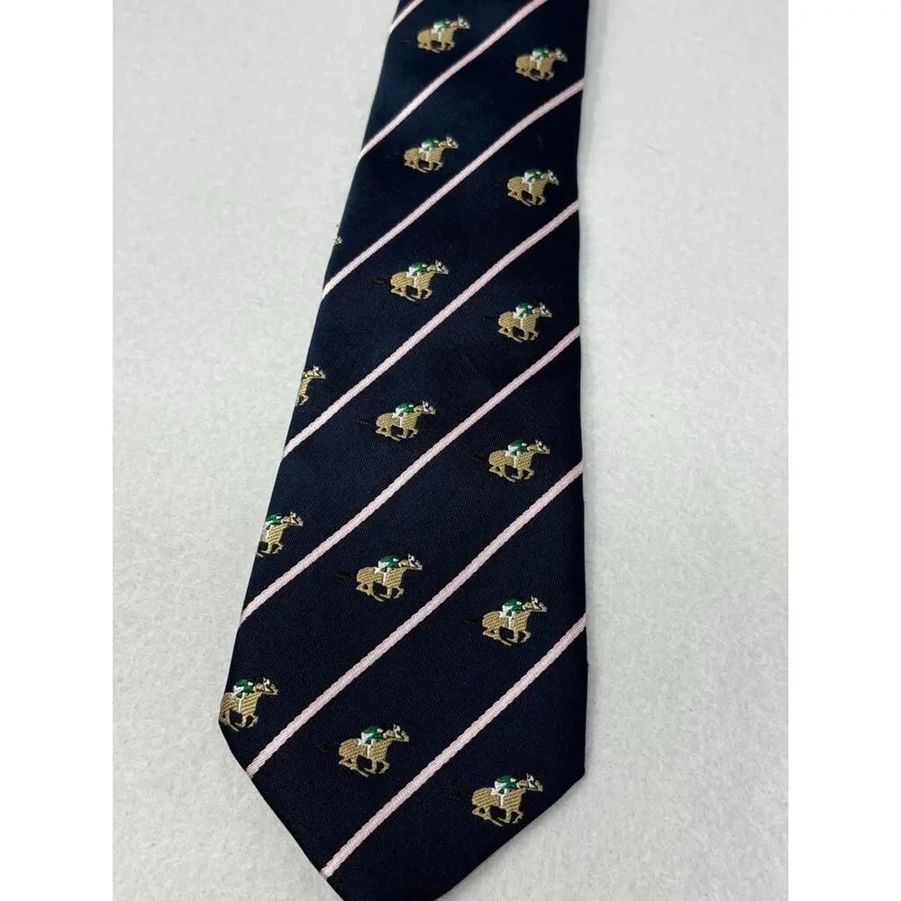 Janie and Jack Horse Jockey Stripe Necktie Neck‎ Tie Navy Boys